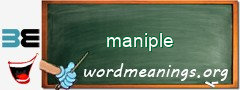 WordMeaning blackboard for maniple